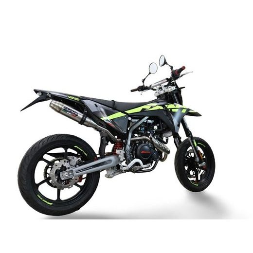 Slip-on exhaust GPR DEEPTONE INOX FN.4.CAT.DE Brushed Stainless steel including removable db killer, link pipe and catalyst