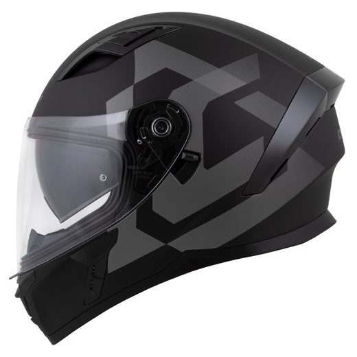 Full face helmet CASSIDA Orbit Grind black matt, gray XL