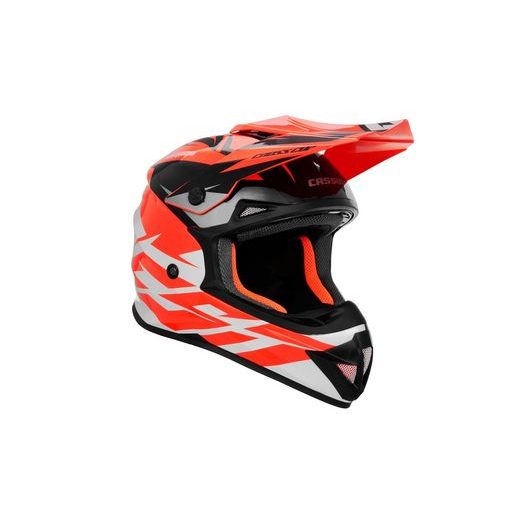 Motocross Helmet CASSIDA CROSS CUP TWO orange fluo/ white/ black/ grey S