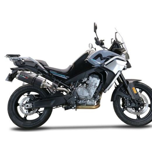 Slip-on exhaust GPR DUAL POPPY E5.CF.10.1.DUAL.PO Carbon look including removable db killer and link pipe