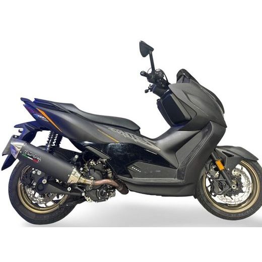 Slip-on exhaust GPR FURORE-X SCOOTER Z.18.1.CAT.FXSC Matte Black including silencer approved for noise,db killer and catalyst compliant for inspection