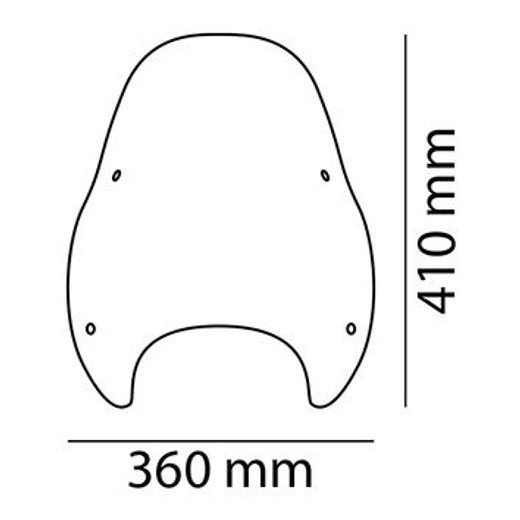 Windschirm PUIG CUSTOM I 0840W transparent universell