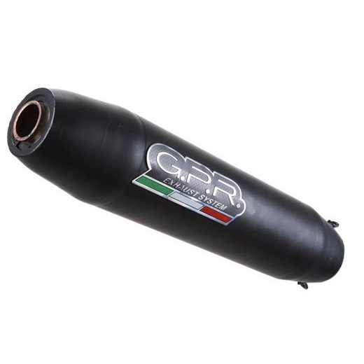Slip-on exhaust GPR DEEPTONE ROY.10.CAT.DENE Black Stainless steel including removable db killer, link pipe and catalyst