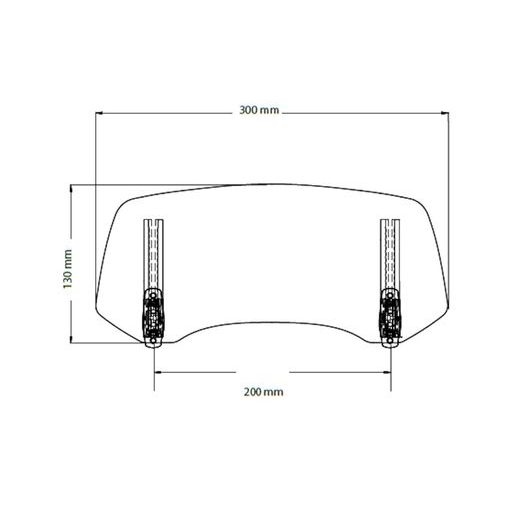 Multiadjustable visor PUIG 2.0 20763W fixed by screws clear