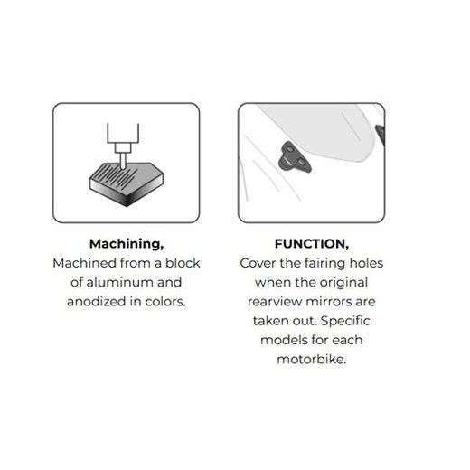 Mirrors caps PUIG 22242N schwarz