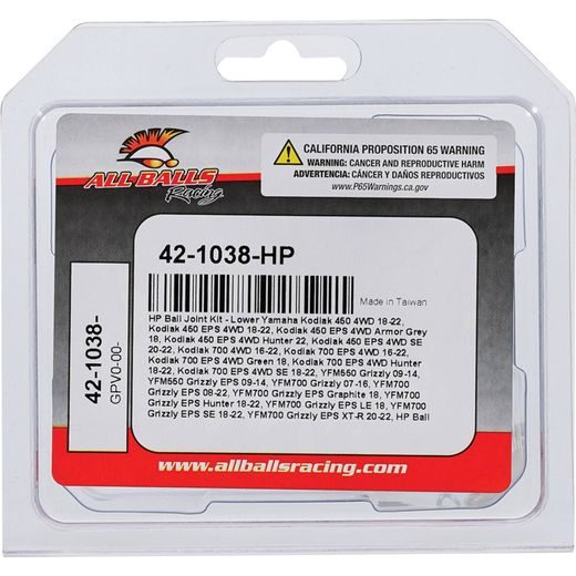 Ball Joint Kit All Balls Racing KP42-1038-HP HP Senkung