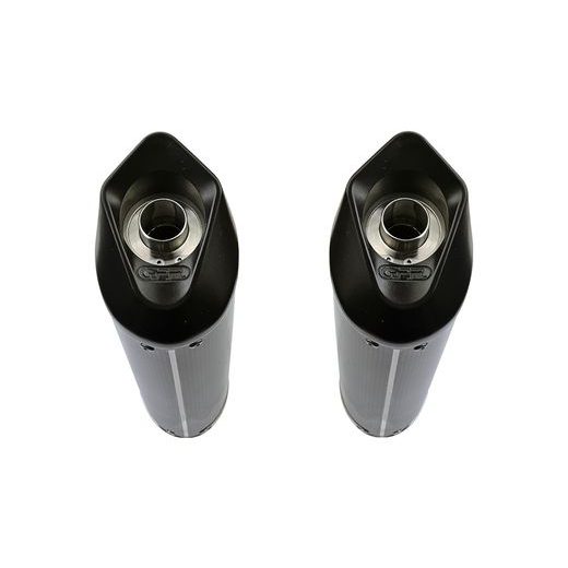 Dual slip-on exhaust GPR FURORE D.15.CAT.1.FUPO Matte Black including removable db killers, link pipes and catalysts
