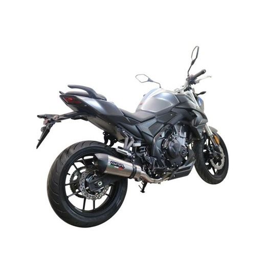 Slip-on exhaust GPR NEW GRAND PRIX EVO TITANIUM E5.VO.2.GPAN.TO Brushed Titanium including removable db killer and link pipe