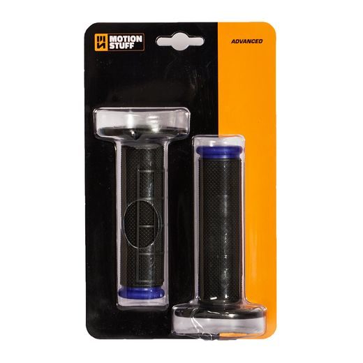Handgriffe für Motocross MOTION STUFF ADVANCED schwarz/blau (half-waffle)