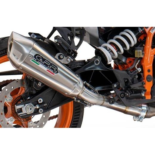 Slip-on exhaust GPR GP-REVO HU.59.GPRTIT Brushed Titanium including removable db killer and link pipe