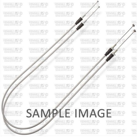 Throttle cables (pair) Venhill H02-4-042-GY featherlight grau