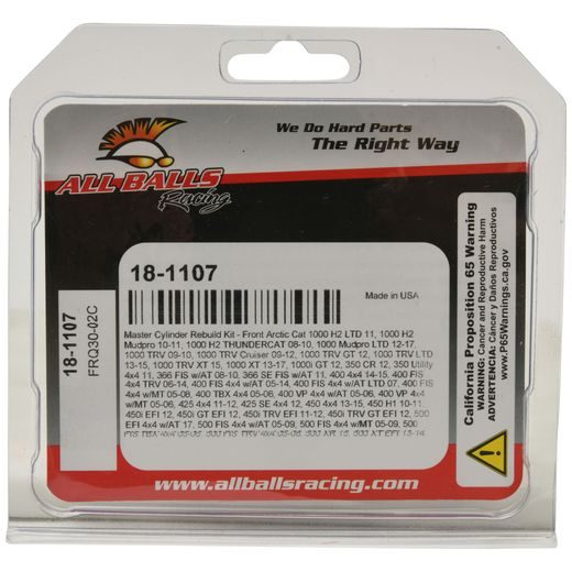Master Cylinder Rebuild kit All Balls Racing 18-1107 MCR18-1107 vorne