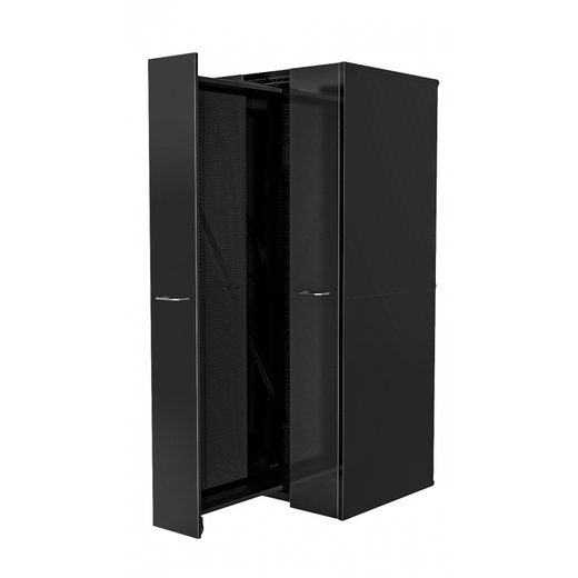 Closet with 3 vertical drawers by sliding extraction with double tool grids LV8 EQAF01 schwarz