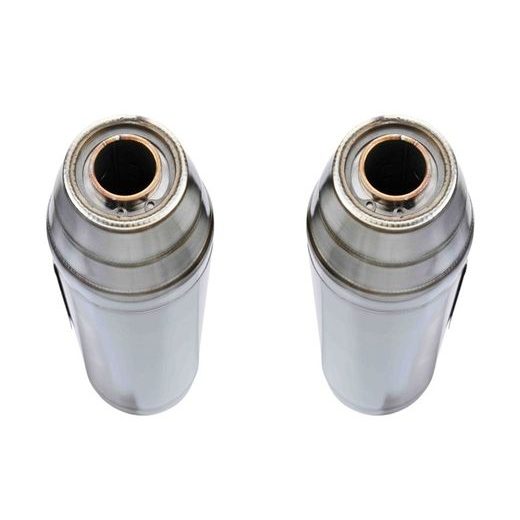 Dual slip-on exhaust GPR DEEPTONE DUPLEX BM.109.1.DEPX Brushed Stainless steel including removable db killers and link pipes