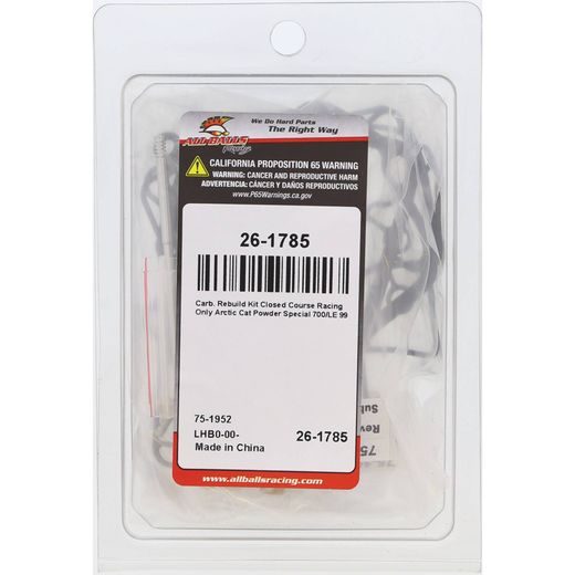 Carburetor Rebuild Kit All Balls Racing CARK26-1785