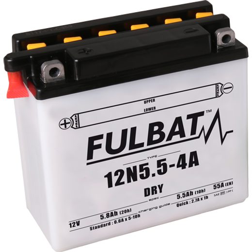 Konventionelle Motorradbatterie (mit Säurepackung) FULBAT 12N5.5-4A