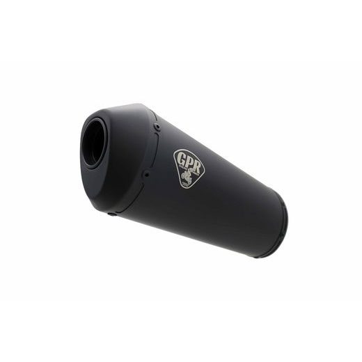 Universal racing silencer GPR GHISA CAFÉ RACER CAFE.RACE.2 Matte Black without link pipe