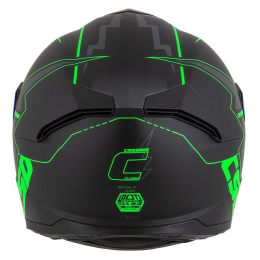 Full face helmet CASSIDA Integral GT 2.1 Flash matt black/ fluo green/ dark grey 3XL