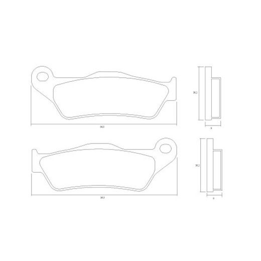 Bremsbeläge ACCOSSATO AGPA218 ST