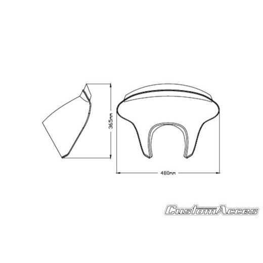 Windschutzscheibe PUIG BATWING SML 21059W clear kurz