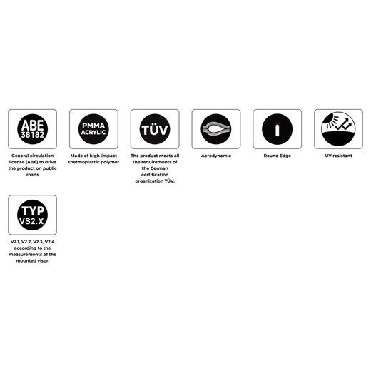 Windschutzscheibe PUIG TOURING WITH VISOR 21438W transparent