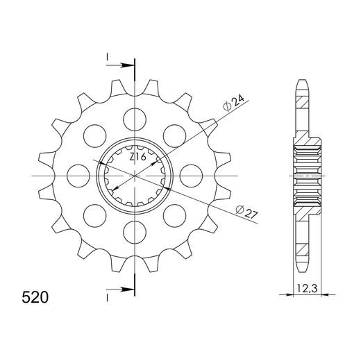 Ritzel SUPERSPROX CST-1444:16 16T, 520