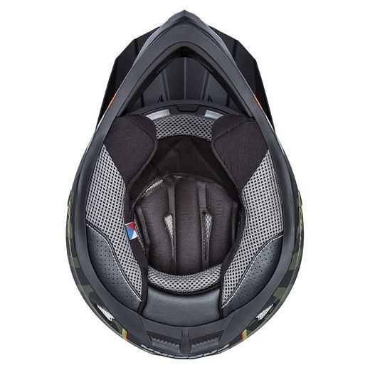 Motocross Helmet CASSIDA CROSS CUP SONIC JUNIOR matt green /orange