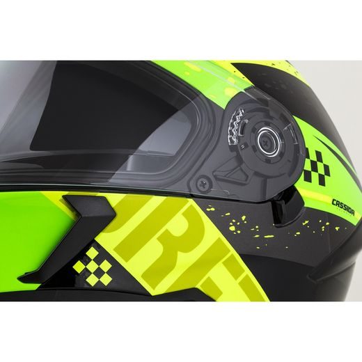 Full face helmet CASSIDA INTEGRAL 3.0 DRFT pearl yellow/ green L