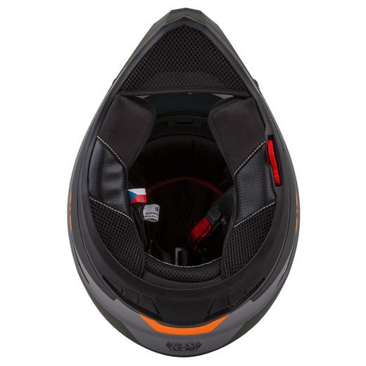 Touring helmet CASSIDA TOUR 1.1 SPECTRE matt army green/ grey/ orange/ black M