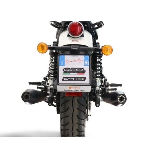 Dual slip-on exhaust GPR ULTRACONE BLACK ROY.14.CAT.ULTRA.BL Matte Black including removable db killer, link pipe and catalyst