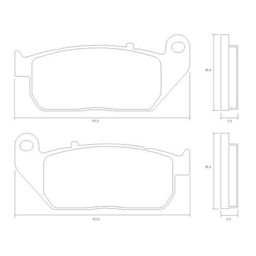 Bremsbeläge ACCOSSATO AGPA216 ST