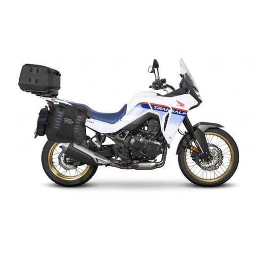 Set of SHAD TERRA TR40 adventure saddlebags and SHAD TERRA rear bag TR50, including mounting kit SHAD HONDA TRANSALP 750