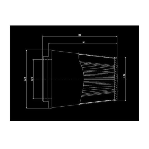 Conical air filter BMC FBSA65-130 Polyurethane Top