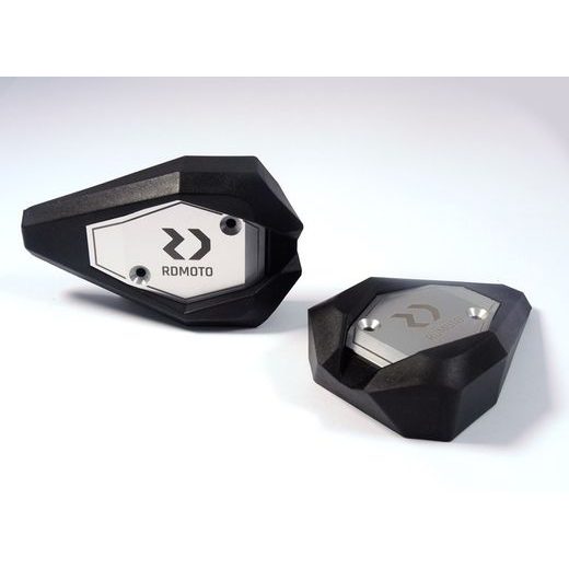 Crash sliders RDMOTO KTM13N black polyamide with silver caps