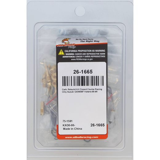 Carburetor Rebuild Kit All Balls Racing CARK26-1665