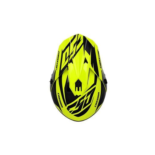 Motocross Helmet CASSIDA CROSS CUP TWO yellow fluo/ black/ grey 2XL