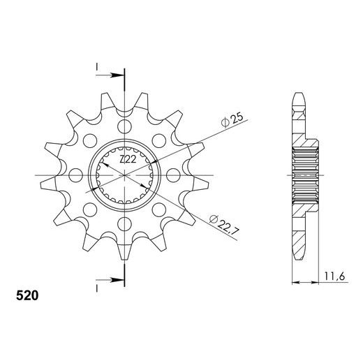 Ritzel SUPERSPROX CST-3221:13 13T, 520
