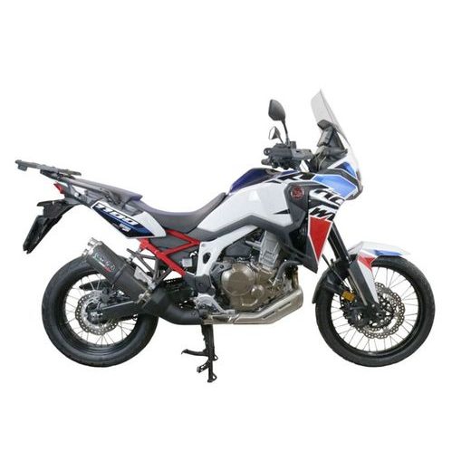 Slip-on exhaust GPR DUAL POPPY E5.H.275.1.DUAL.PO Carbon look including removable db killer and link pipe