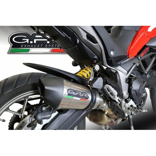 Slip-on exhaust GPR NEW GRAND PRIX EVO TITANIUM E4.D.131.GPAN.TO Brushed Titanium including removable db killer and link pipe