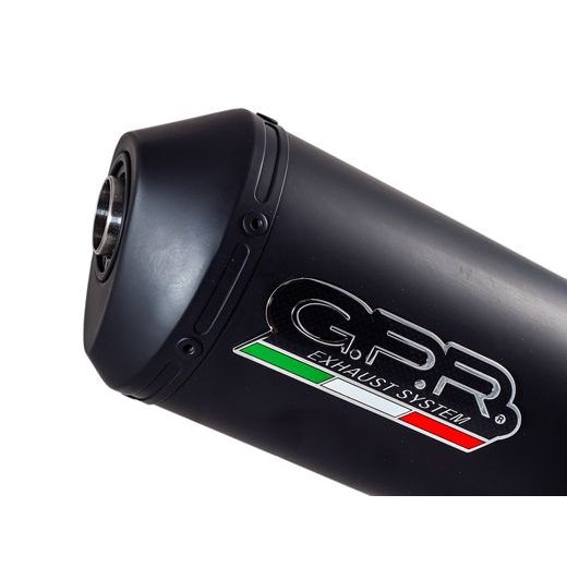 Slip-on exhaust GPR GHISA K.125.GHI Matte Black including removable db killer and link pipe