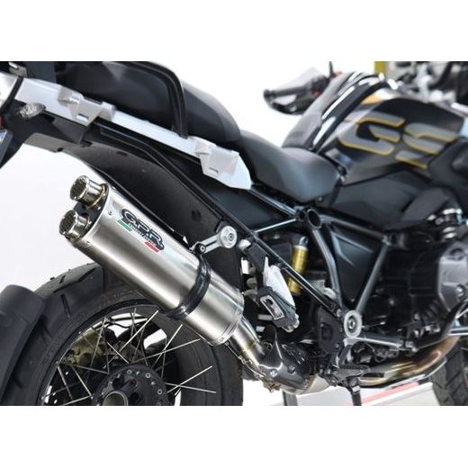 Slip-on exhaust GPR DUAL POPPY E5.BM.99.1.DUAL.PO Inox Carbon look including removable db killer and link pipe