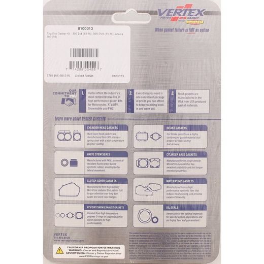 Top End Gasket Kit WINDEROSA TEGS 8100013