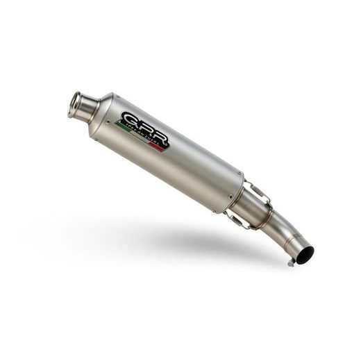 Dual slip-on exhaust GPR INOX TONDO H.123.CAT.IT Brushed Stainless steel including removable db killers, link pipes and catalysts