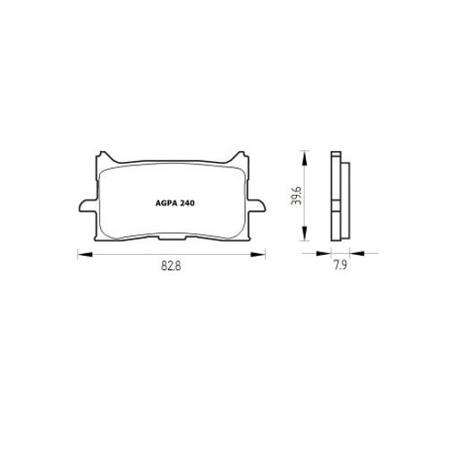 Bremsbeläge ACCOSSATO AGPA240 ST