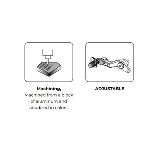 Gear shift pedal PUIG 22121A blau adjustable