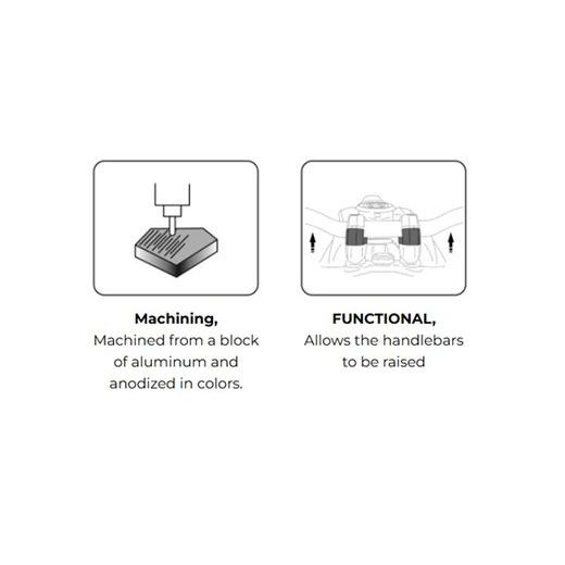 Risers PUIG 21809P silber height 20mm, d 22mm