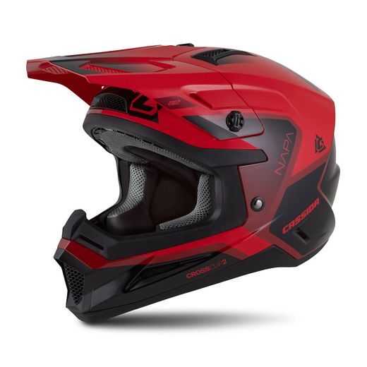 Motocross Helmet CASSIDA CROSS CUP 2 NAPA pearl red/maroon/black 2XL