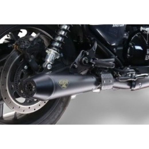 Dual slip-on exhaust GPR ULTRACONE BLACK ROY.14.CAT.ULTRA.BL Matte Black including removable db killer, link pipe and catalyst