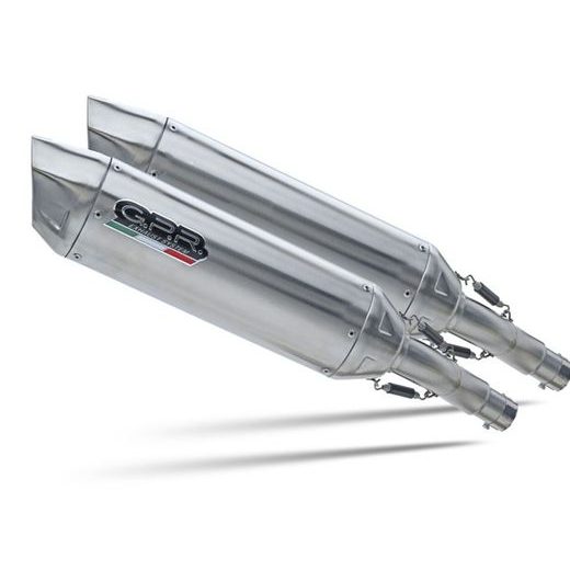Dual slip-on exhaust GPR FURORE-X INOX D.47.FXSC Matte Black including removable db killers and link pipes
