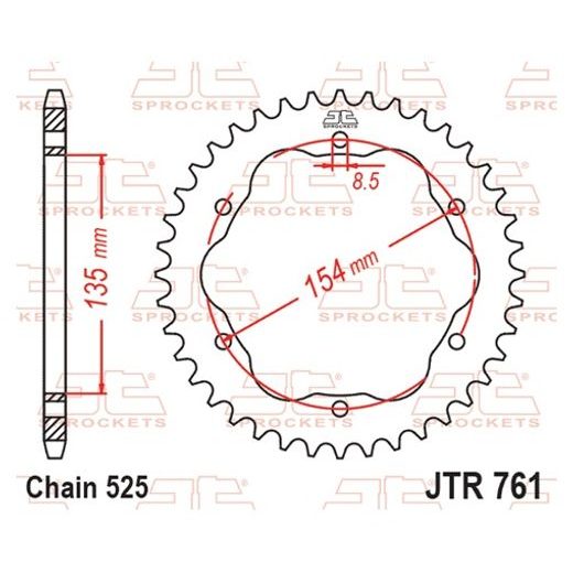 Ketten Rad JT JTR 761-41 41T, 525